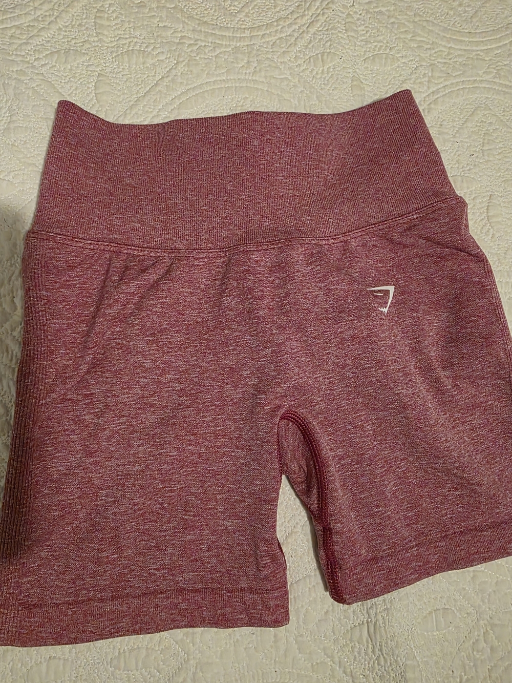Gymshark Women's High-Waist Seamless Marl Bike Shorts - Dusty Rose